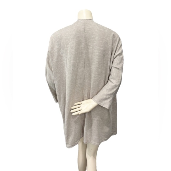 DONNI Women’s Sandwash Cardigan OSFA Open Front Gray Pockets Casual Layering - Picture 3 of 8